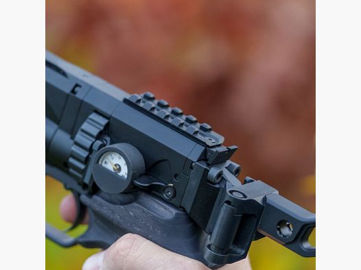 Picatinny Schiene - kurz Version | CNC ALU | schwarz eloxiert | Huben GK1 DE-Modell