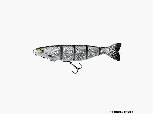 FOX RAGE – ULTRA UV PRO SHAD JOINTED LOADED SOFTBAITS 18cm (7″) 52g 1/0 34kg Silver Bleak