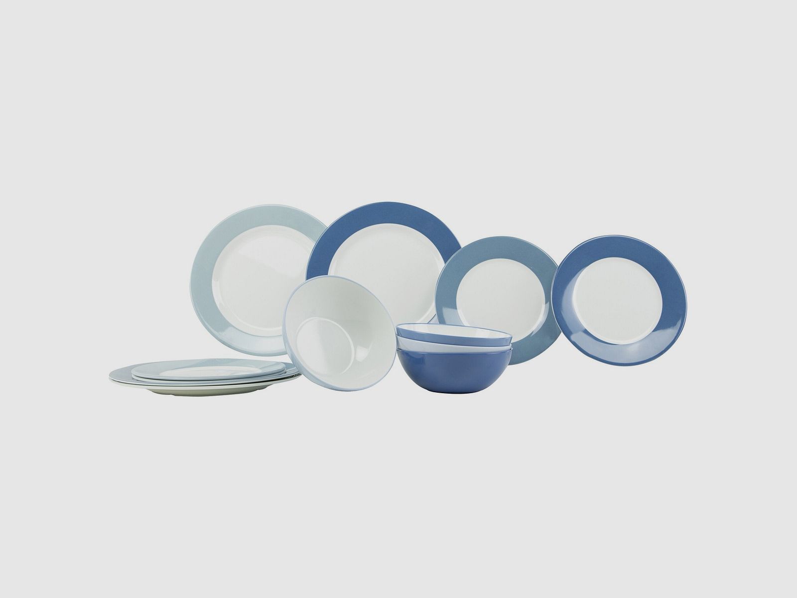 Tableware set Colour Line, blue, image 2 of 8
