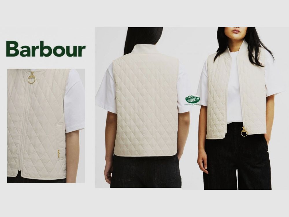 BARBOUR Gilet Roeburn donna colore panna