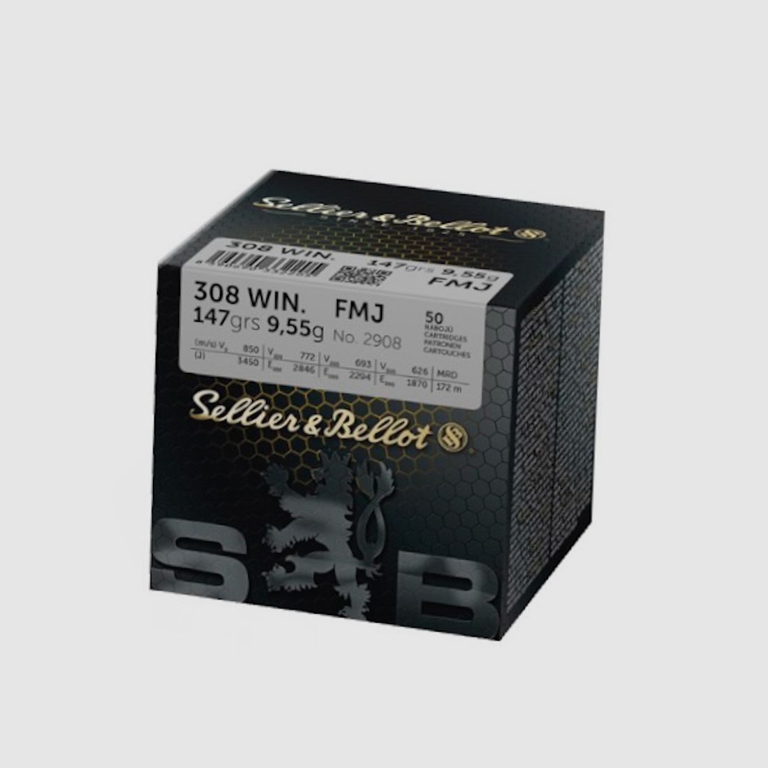 .308 Win. Sellier & Bellot FMJ 147gr., image 1 of 2