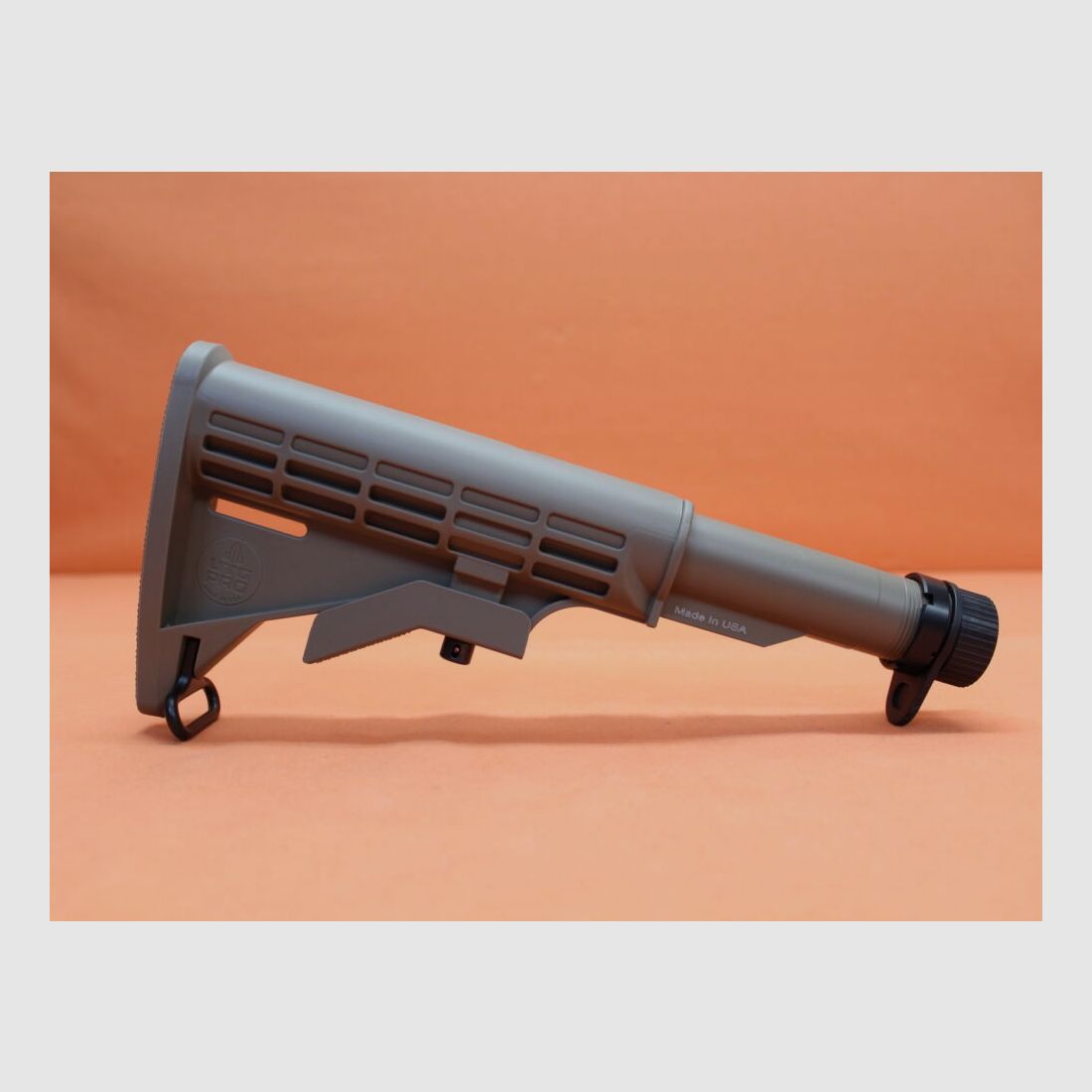 UTG - Leapers AR-15: Buttstock Assembly UTG Carbine Stock 6-Pos. MILSPEC FDE Flat Dark Earth (RBU6DM)/ Sliding Stock