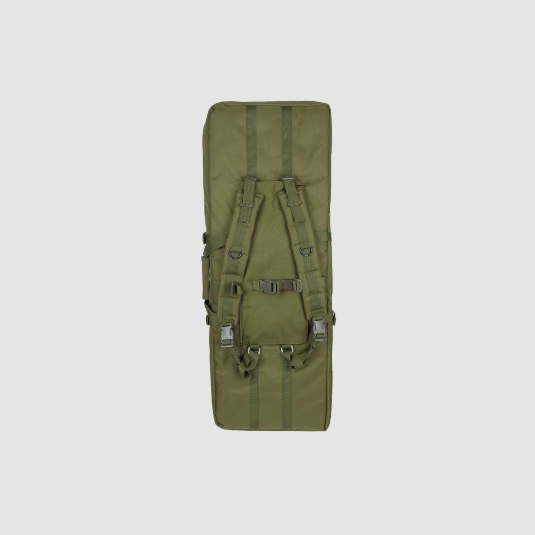Rifle bag for 2 long guns up to 95cm, olive, with partition and backpack straps