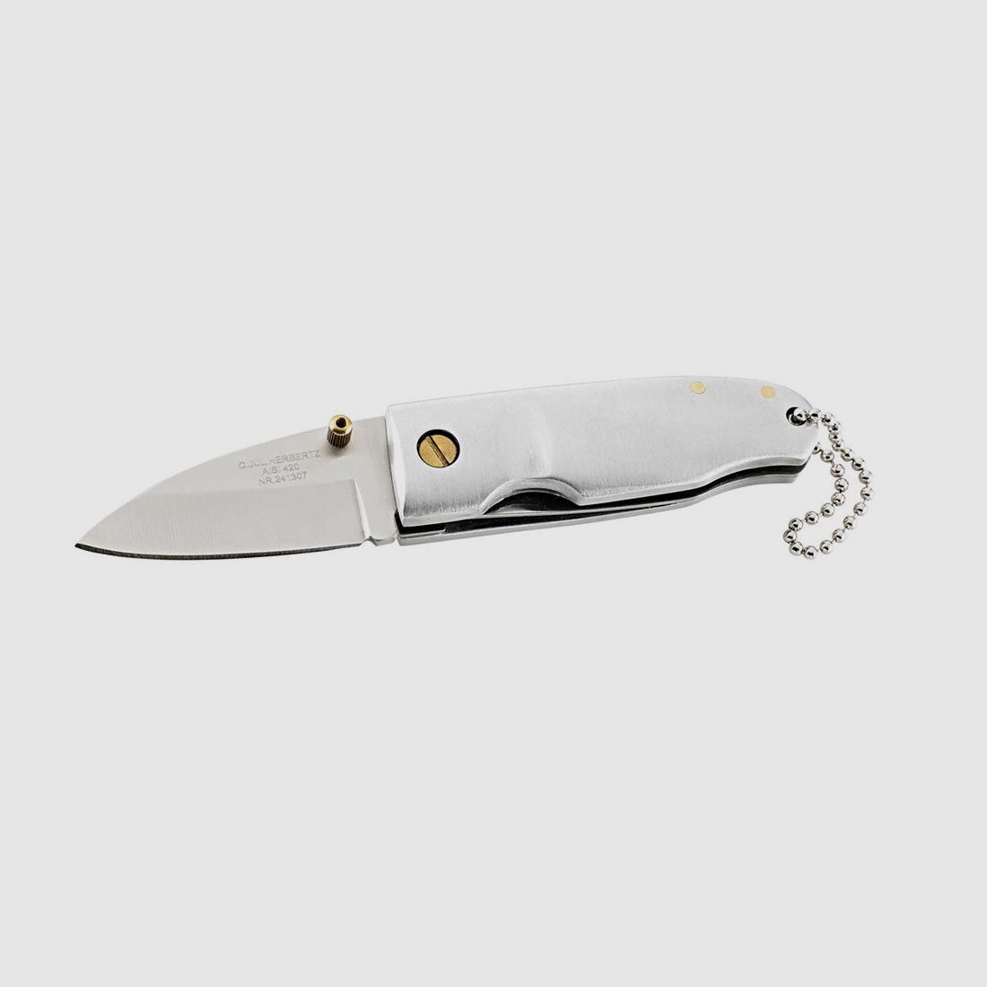 Taschenmesser Mini Messer Herbertz Stahl KlingenlĂ¤nge 5,5 cm Ganzmetall (P18)