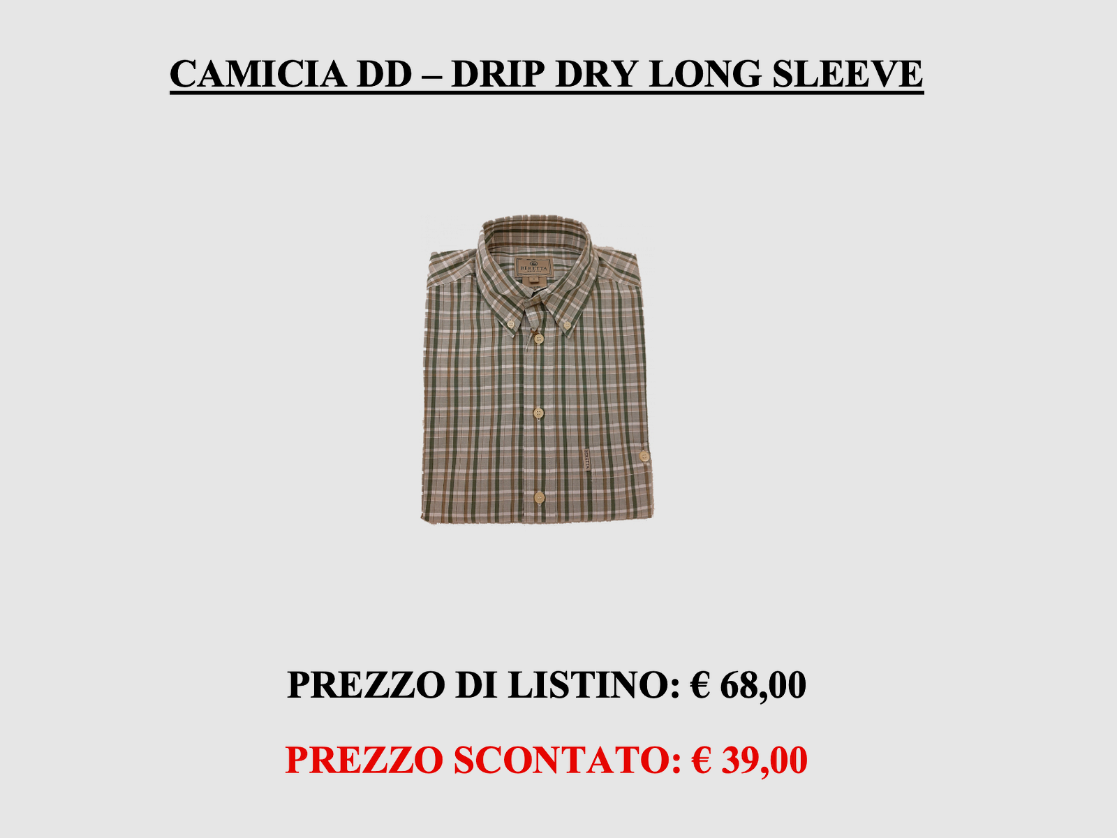 Beretta – Langarmhemd Drip Dry, Bild 1 von 2