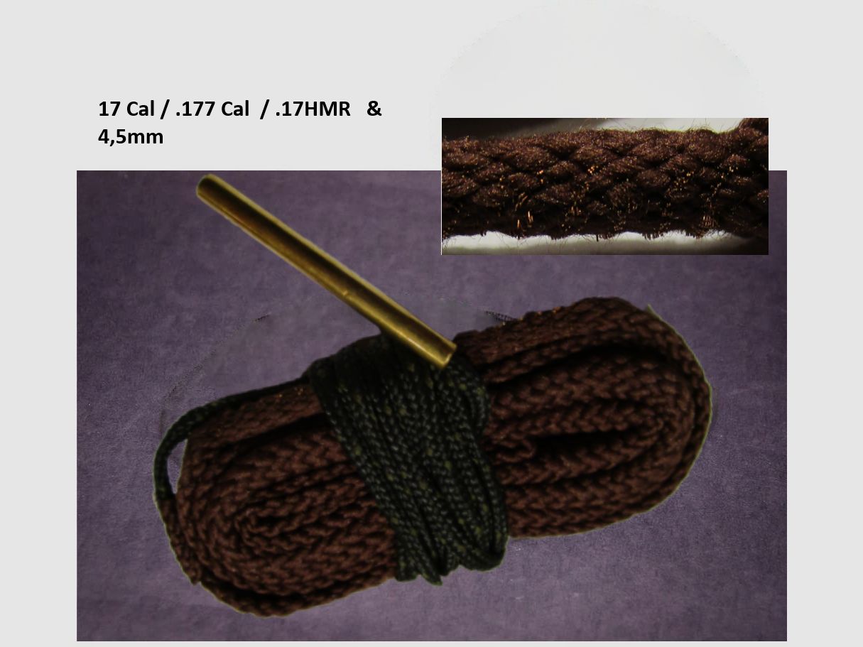 Waffenreinigung  Boresnake Laufreiniger  Reinigungsschnur Putzschnur verschiedener Kaliber