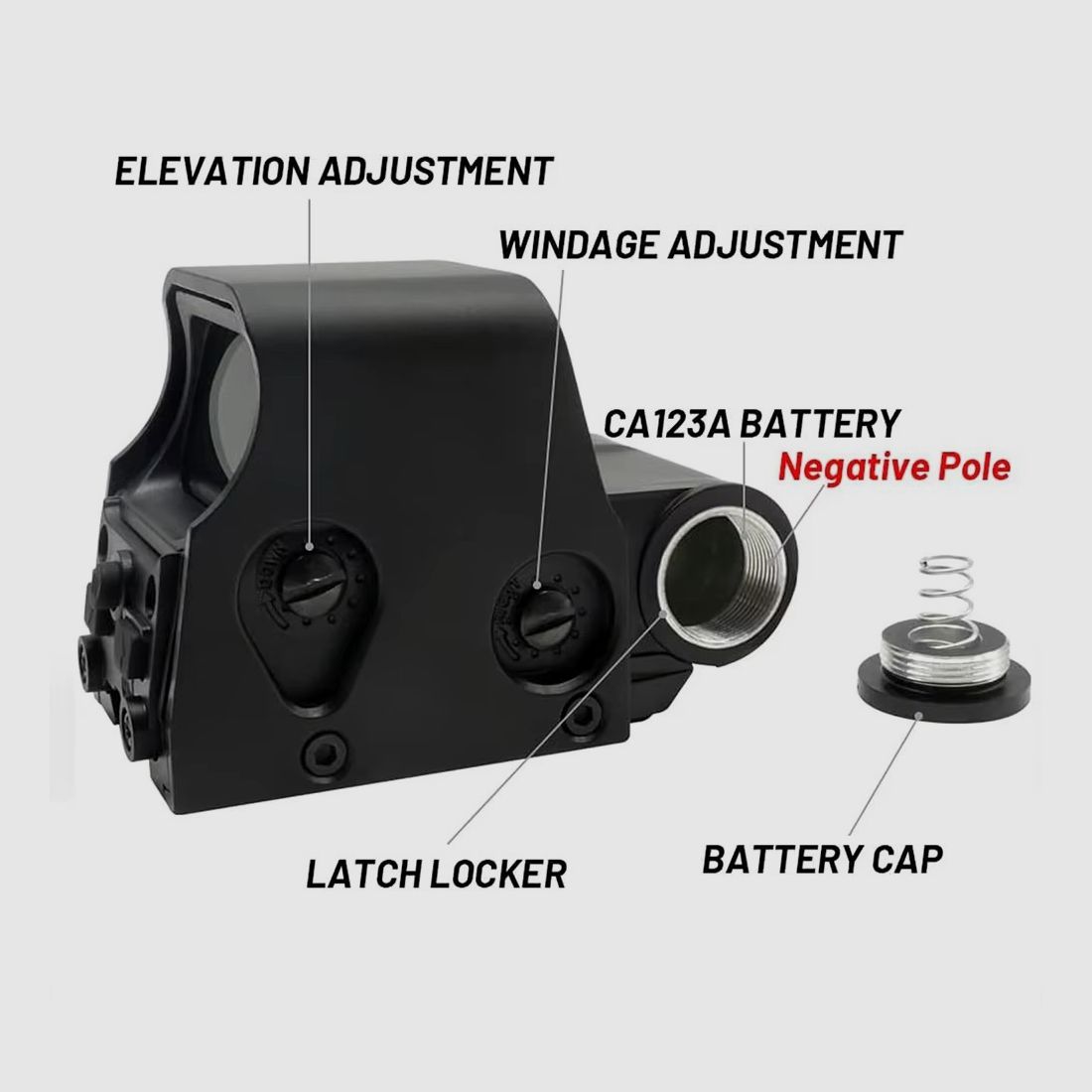Red-green holographic sight (red/green dot sight), new (original packaging)