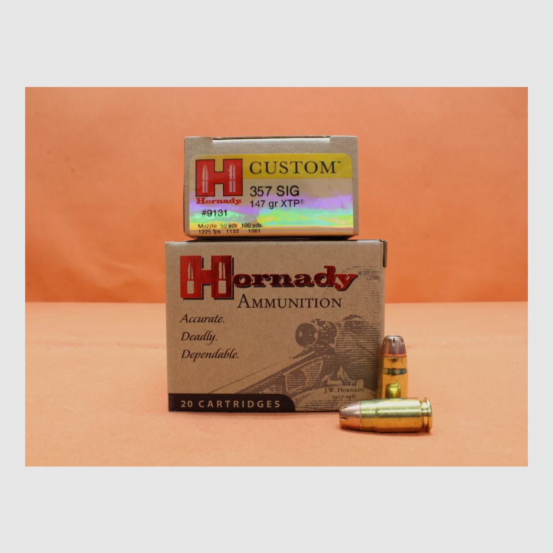 Hornady Patrone .357SIG Hornady 147grs HP (9131) VE 20 Patronen (XTP)/ 9,53g Hohlspitz, Bild 1 von 2