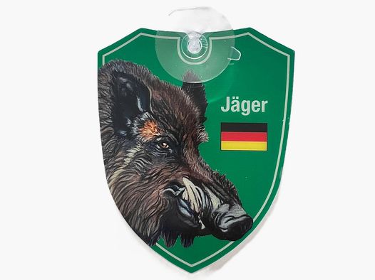 Dualoptik Auto Jagdschilder Wildschwein