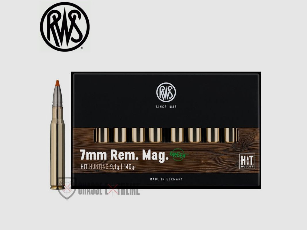 20 patronen RWS kal. 7mm Rem Mag 140gr HIT