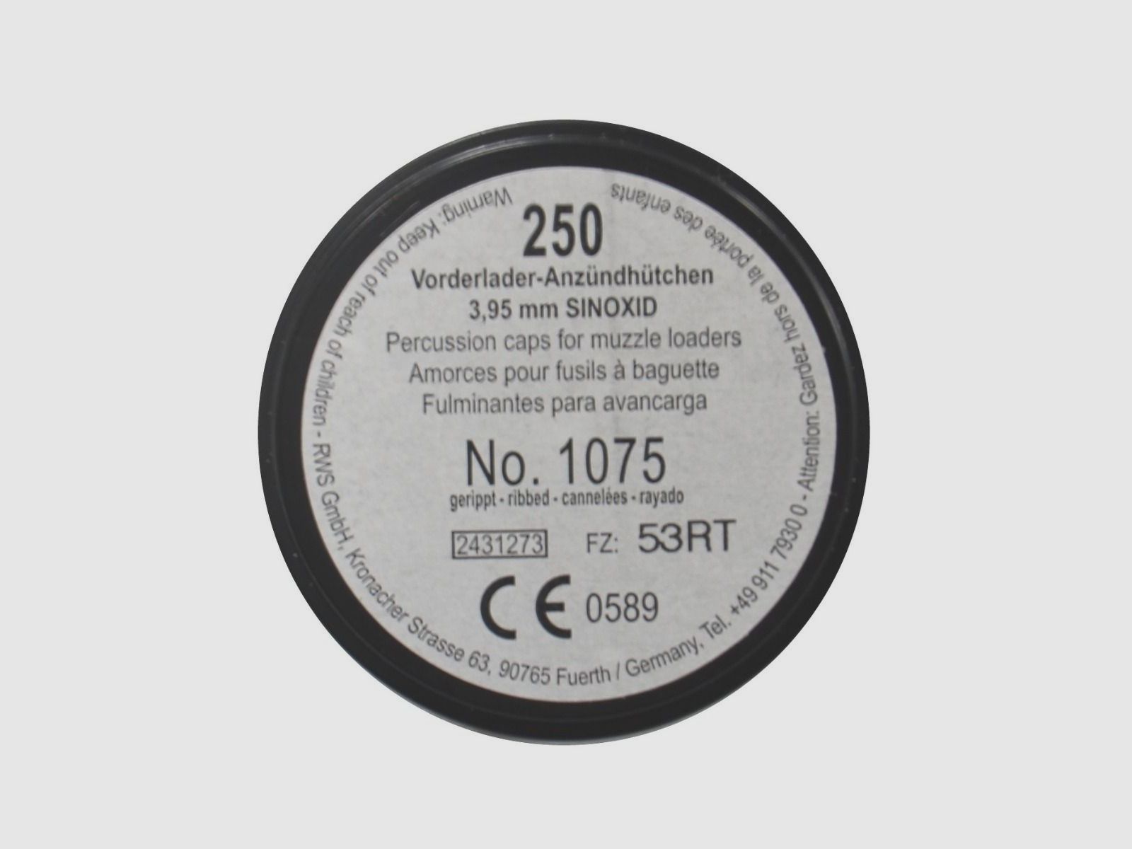 RWS Perkussionszündhütchen Nr. 1075, Bild 2 von 4