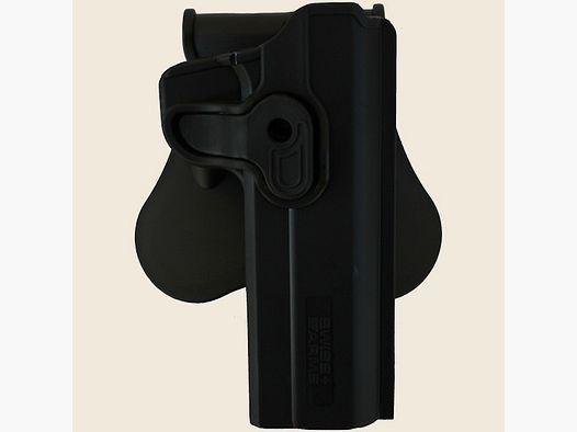 Rechts-Hartkunststoff-Holster CQC Colt 1911 Nachbildung Schwarz