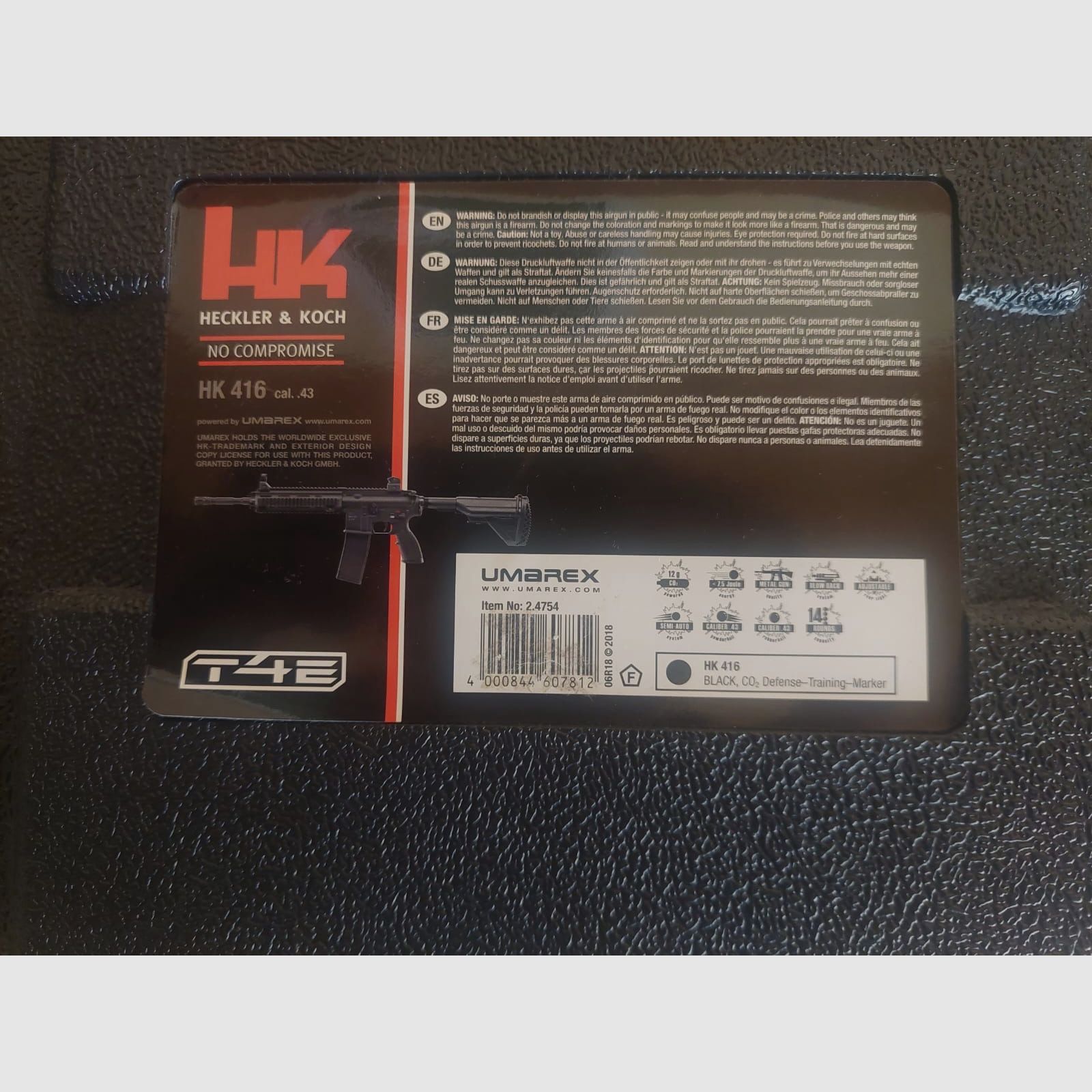 Umarex T4E/ HK416 D RAM Kal 43 met accessoires