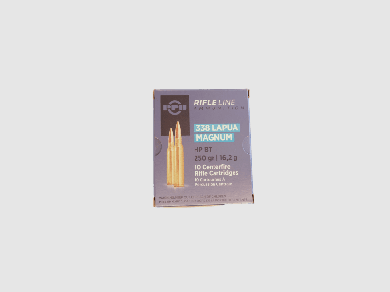 PRVI/PPU .338 Lapua Magnum HP BT 250 gr. 16,2 g 10 Stk.