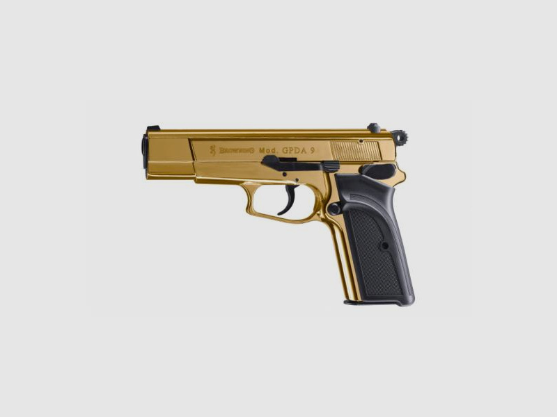 Browning GPDA 9 9 mm P.A.K., 24 Karat vergoldet Schreckschusspistole