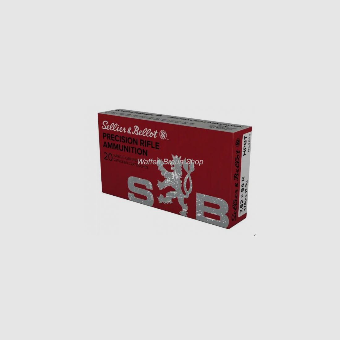 S+B 7.62x54R SMK HPBT 174grs. 20pcs