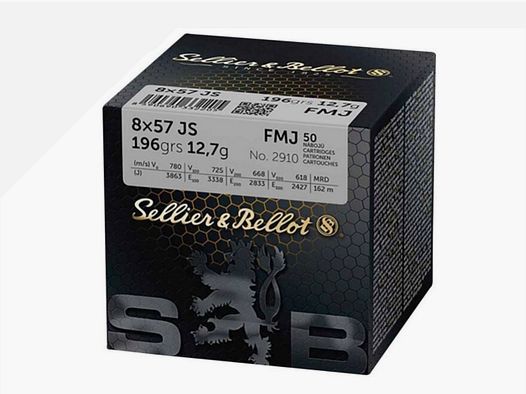 S&B 8x57IS FMJ 196grs. 50St