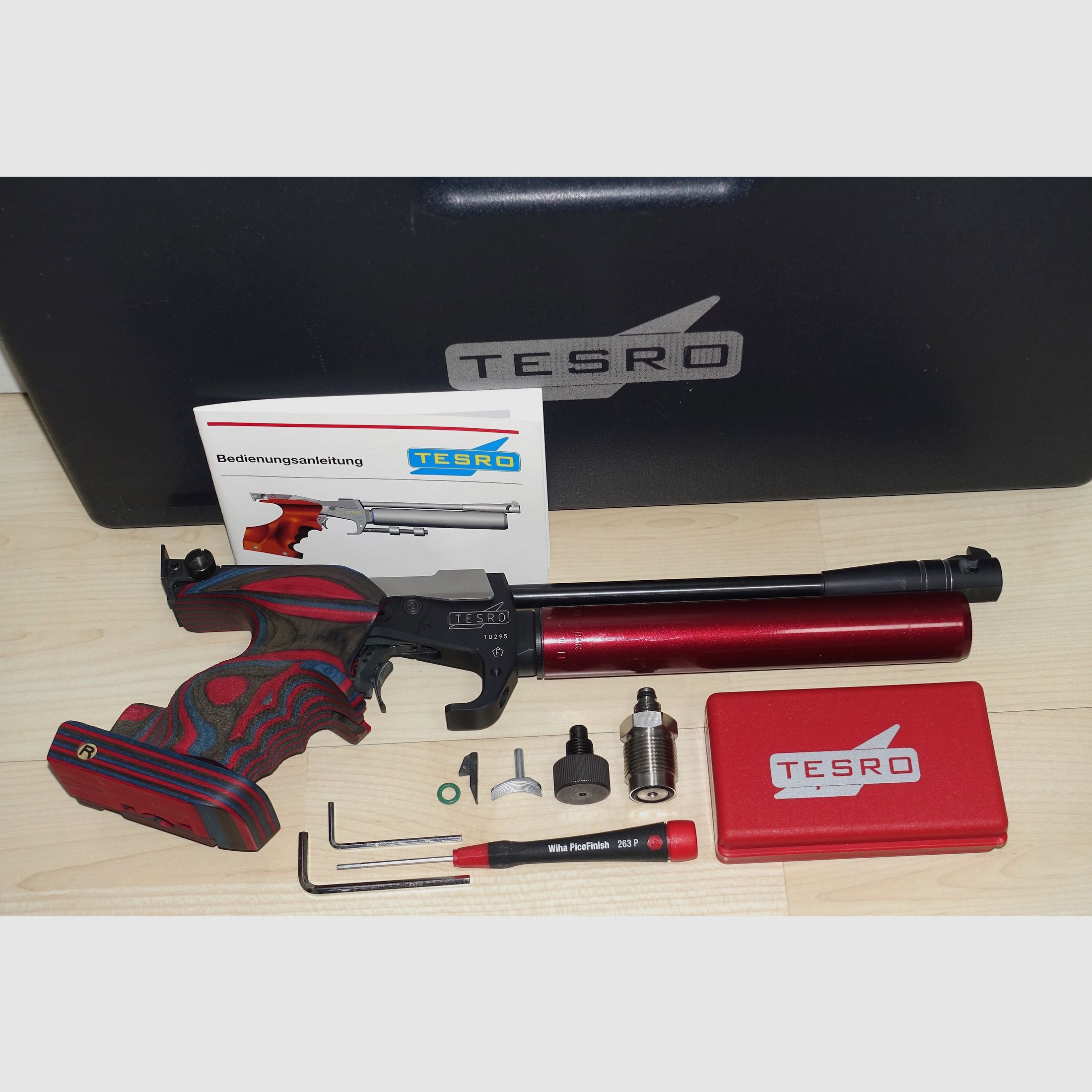 Tesro Pressluft Matchpistole PA10 / Top Zustand mit Zubehör