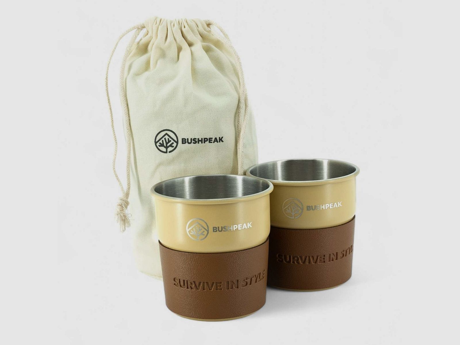 Set de 2 tazas de acero inoxidable Bushpeak