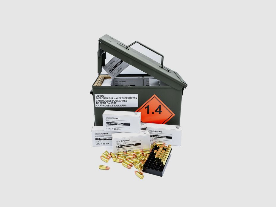 Blackround Swiss – 9mm Luger FMJ 8g/124gr – 1500 Schuss