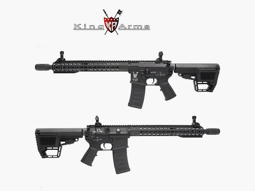 Submachinegun King Arms TWS M4 KeyMod Carbine Zwart AEG – 6mm