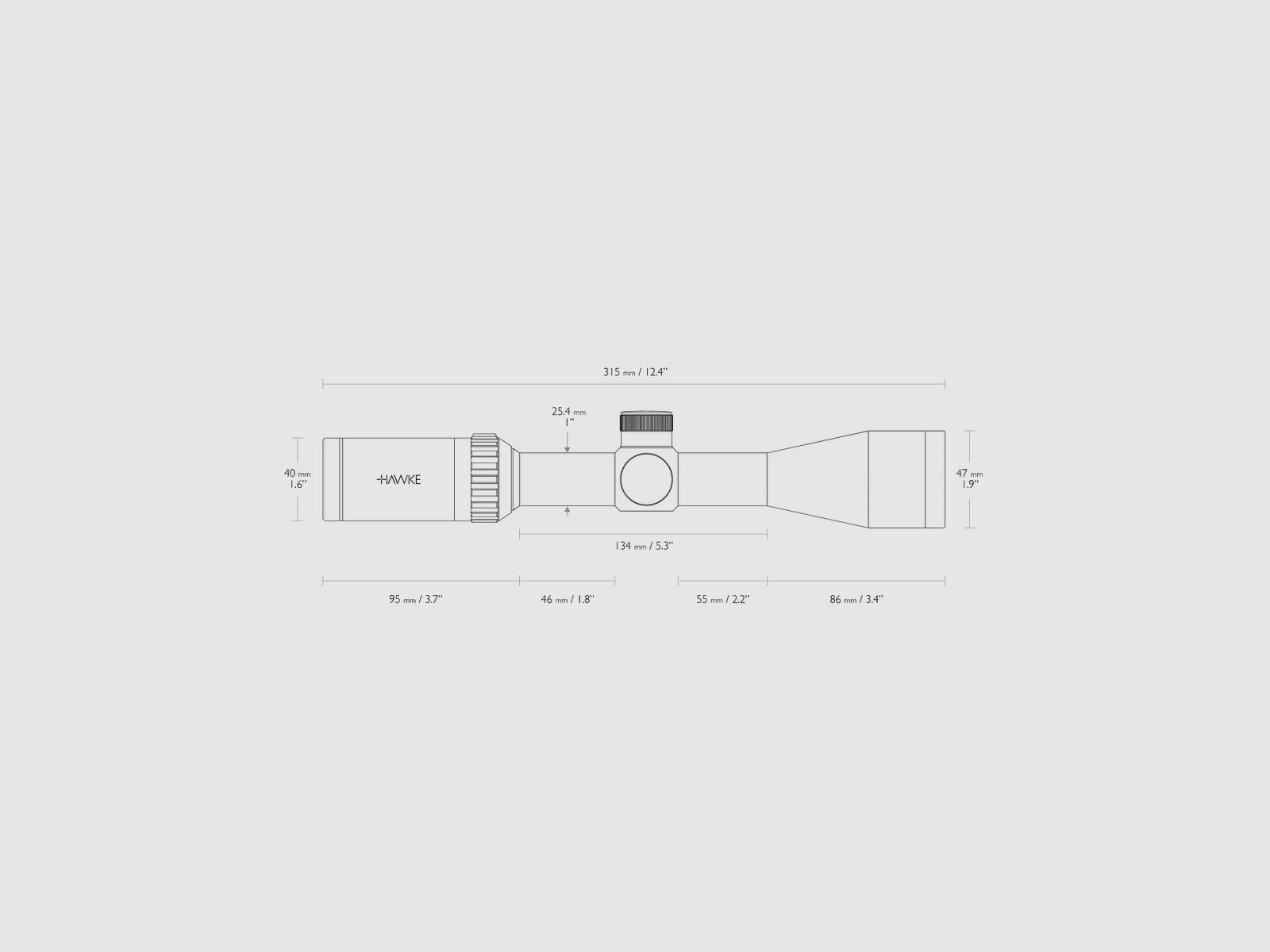 HAWKE ZFR VANTAGE IR 3-9X40 RIMFIRE 22LR HV DM 25,4 MM, Bild 3 von 4
