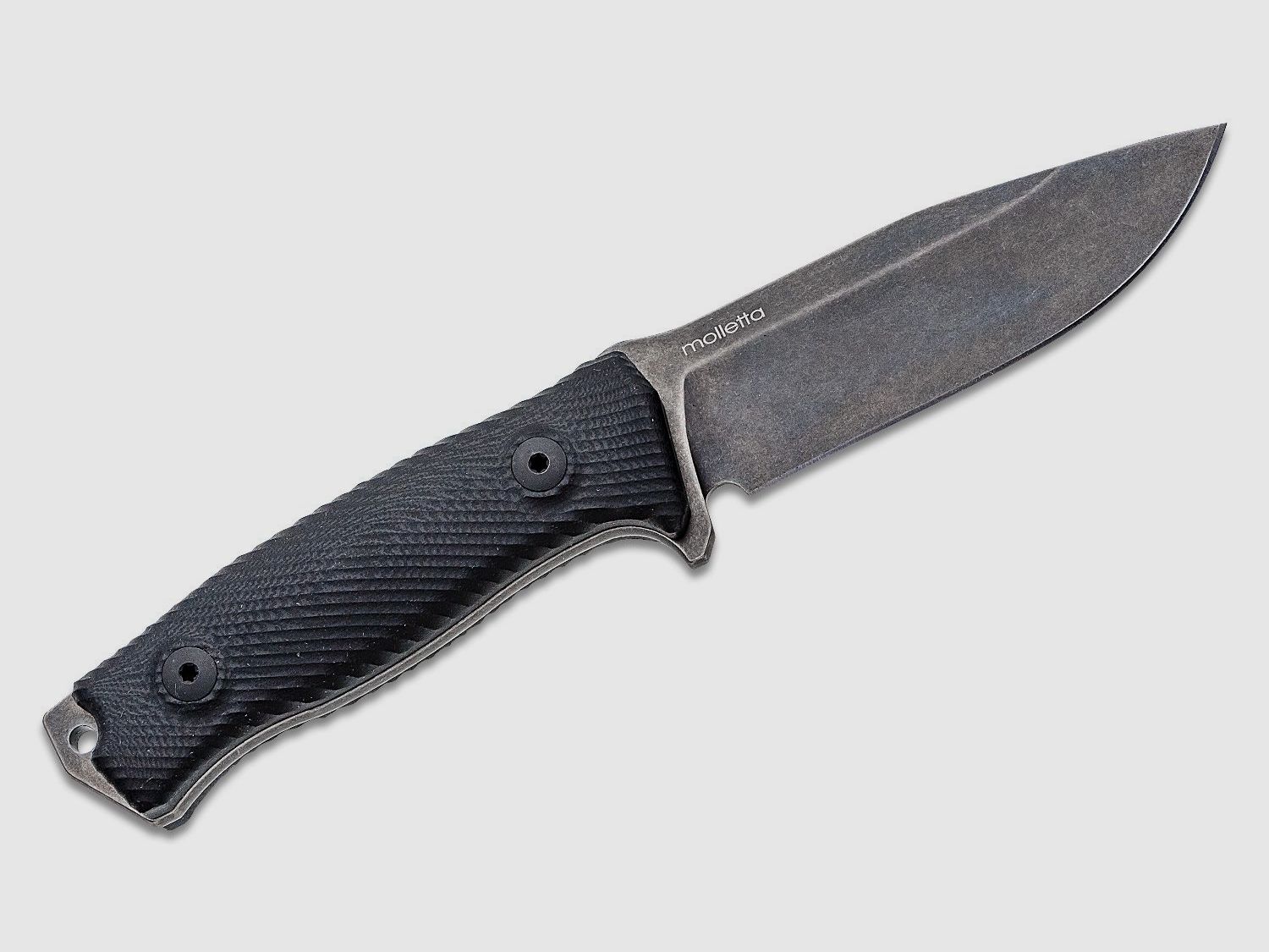 M5 Jagdmesser, schwarze stonewashed Sleipner-Klinge, schwarzer G10-Griff, Cordura-Scheide | 97228