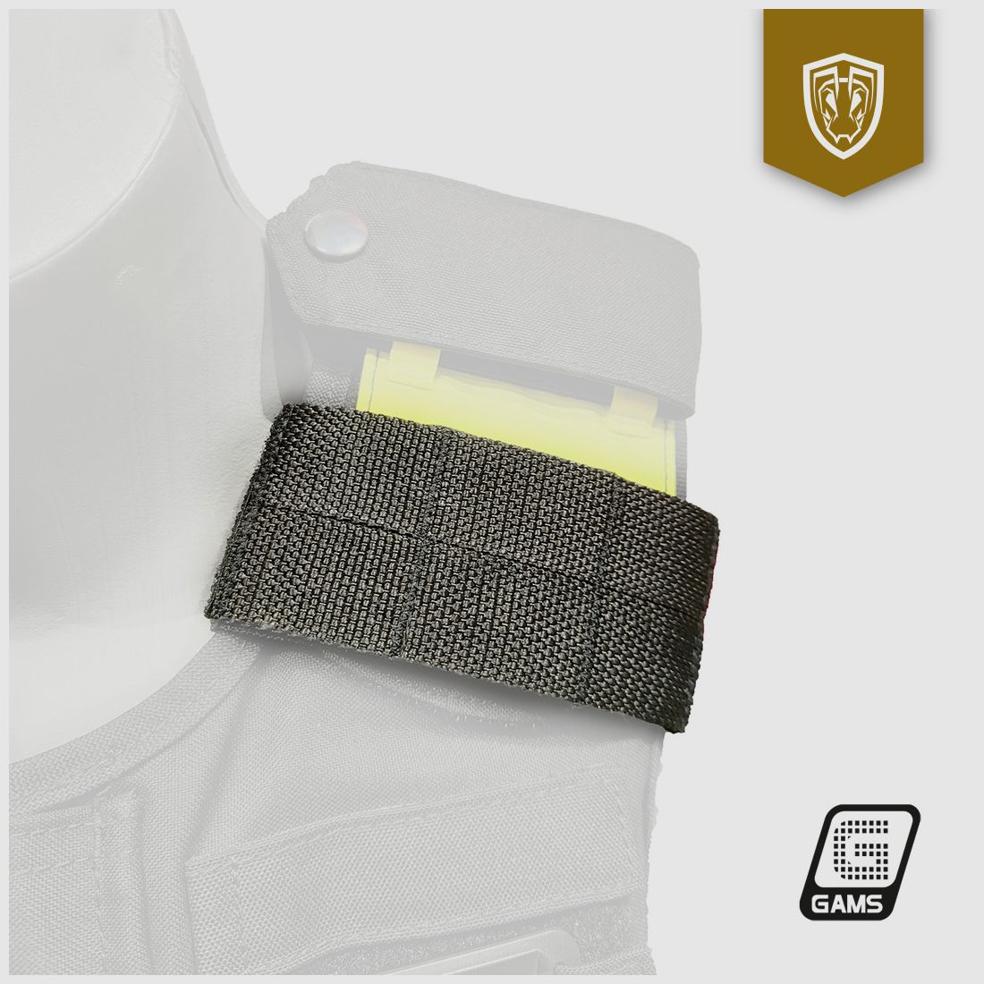 Schwarze Cordura-Schulterpolster mit MOLLE-System – ANTS