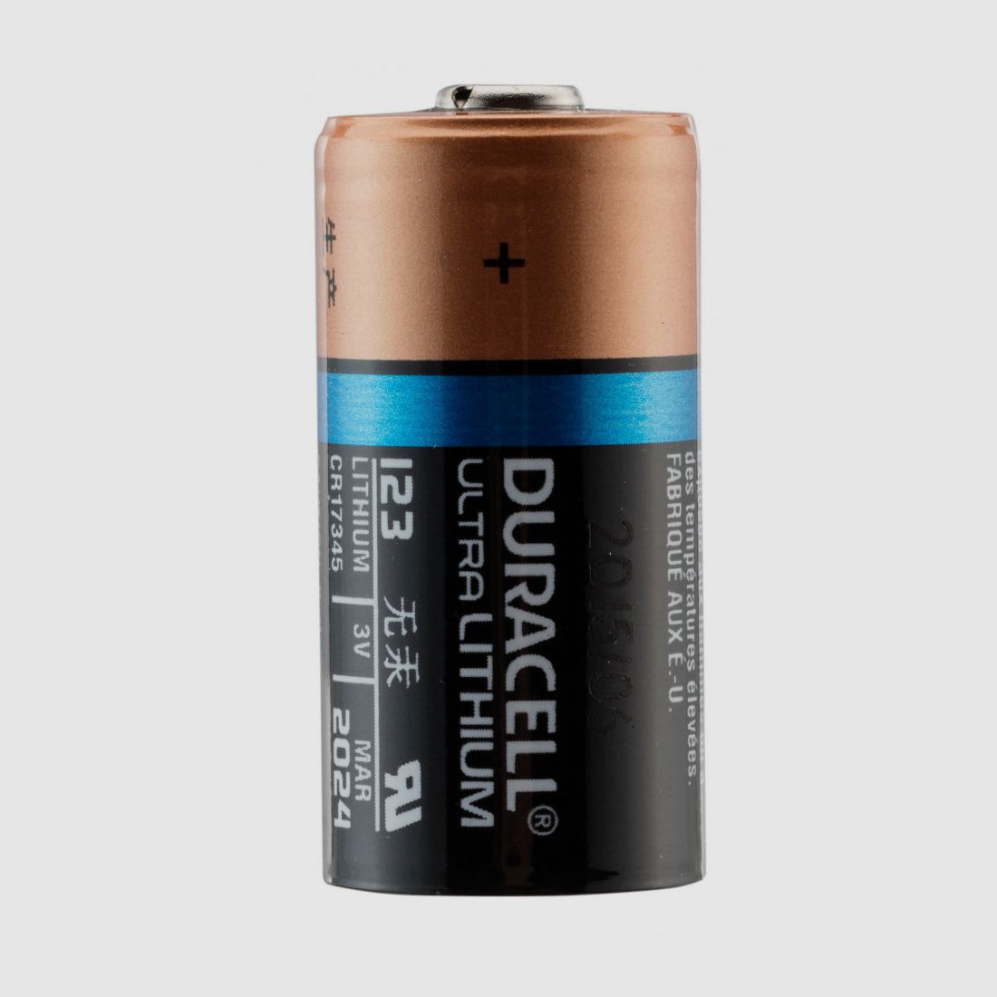 Lithiumbatterij CR123 3 volt - Duracell, afbeelding 1 van 3