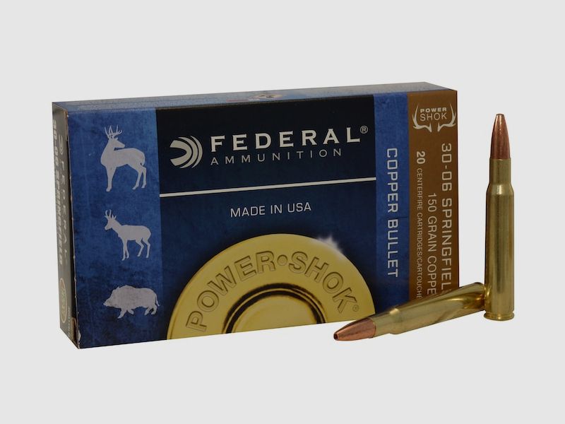 Federal Power-Shok .30-06 Sprg. 150GR Copper HP 20 cartucce
