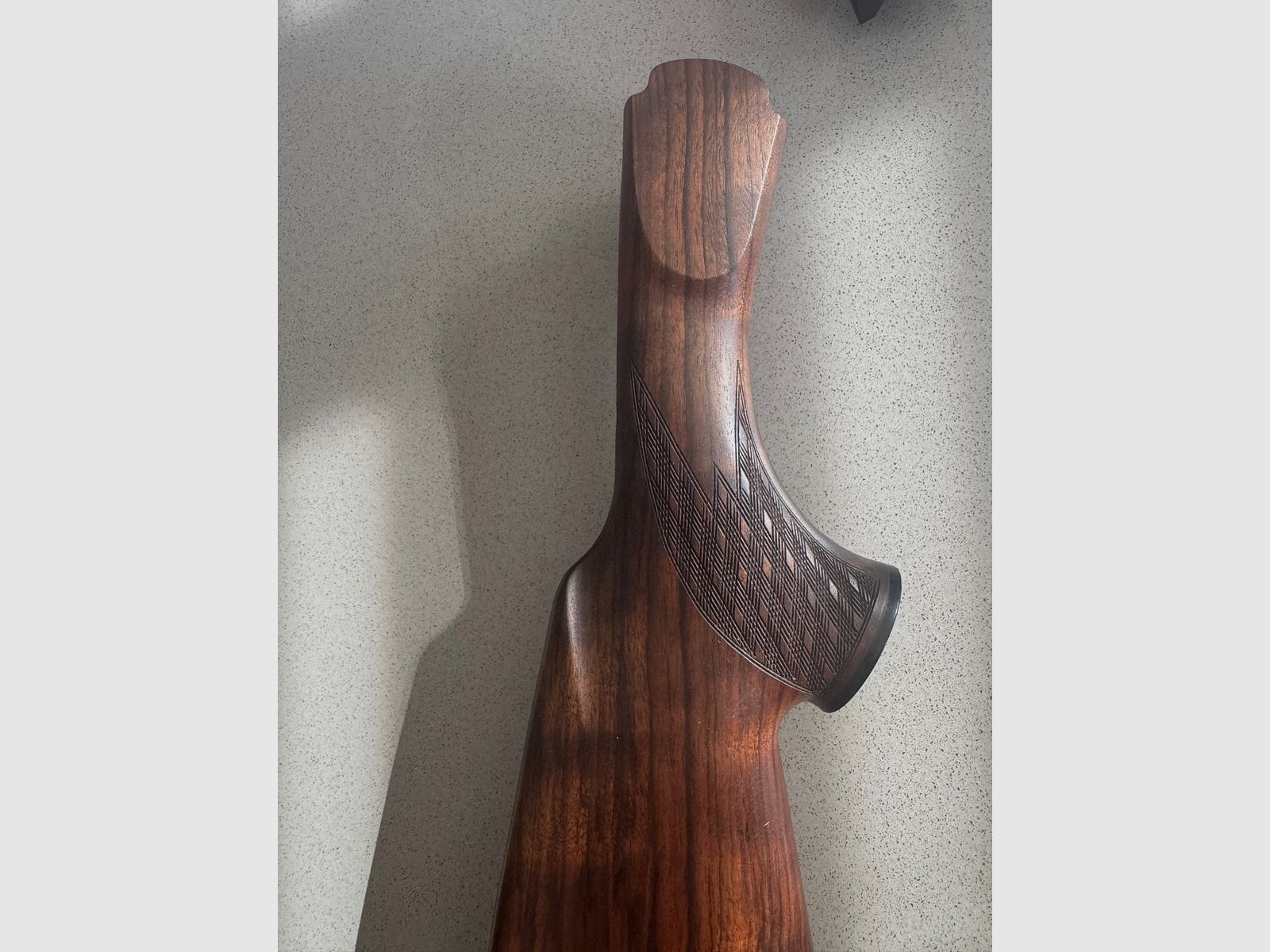Blaser D99 Vorder und Hinterschaft mit lederbezogene Schaftkappe