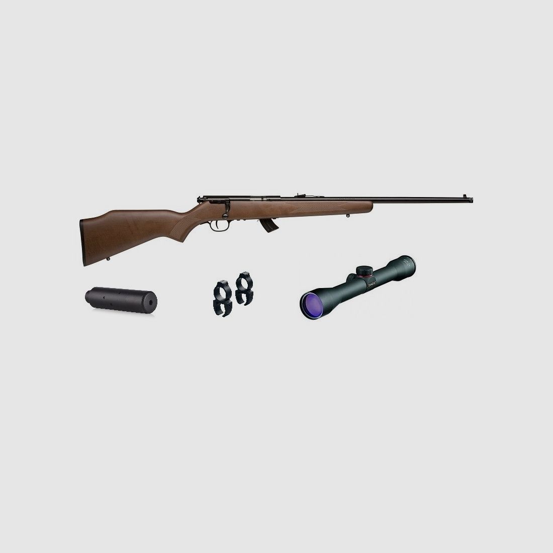 SAVAGE KIT RIFLE STEVENS 300GTBS WOOD STOCK 22 LR, image 1 of 5