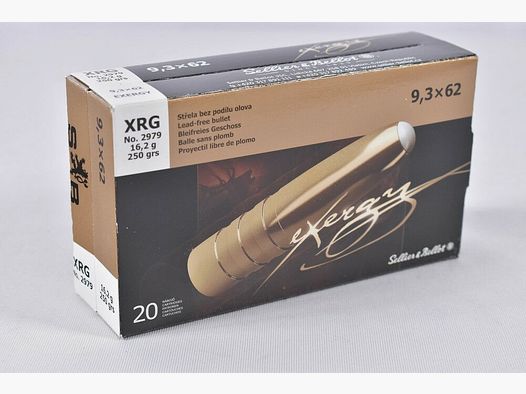 Sellier & Bellot 250grs XRG 20PCS 9,3x62