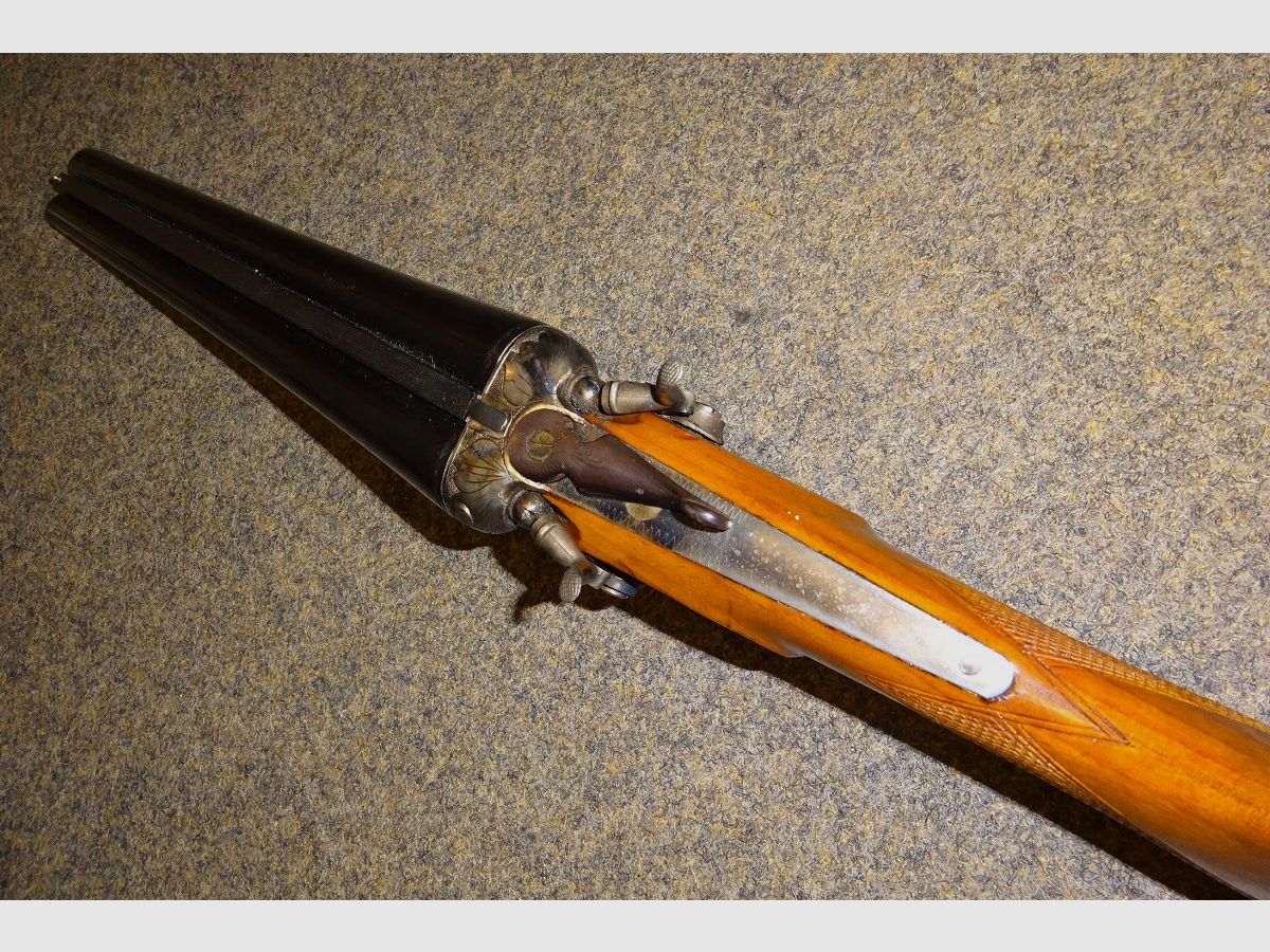 Kutscherflinte - Hahn-Doppelflinte von NORIS, Kal. 12/70, gekürzt von Meisterhand
