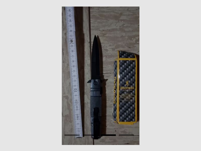 Neues Browning Messer stabiles Edelstahl klappmesser schwarz aus Sammlung mit Ovp