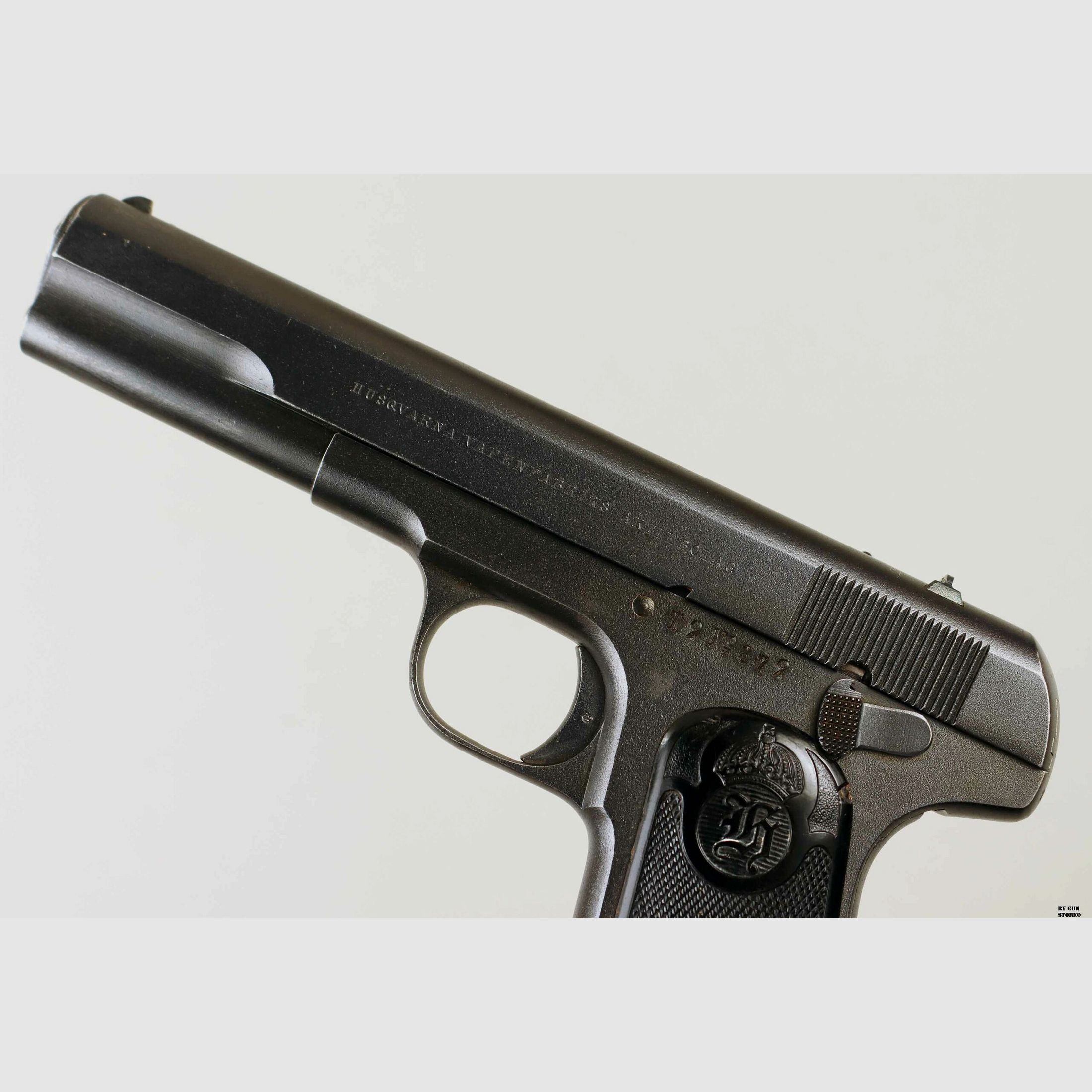 Pistola Husqvarna mod. M/07 cal. 9mm Br. Long matr. 41396, immagine 6 di 12