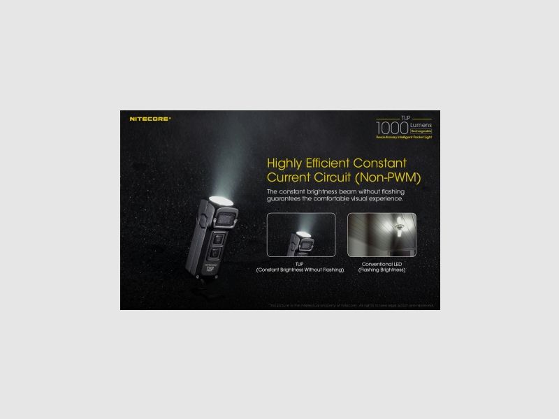 Torcia Nitecore TUP 1000 lumen Nero, immagine 17 di 21