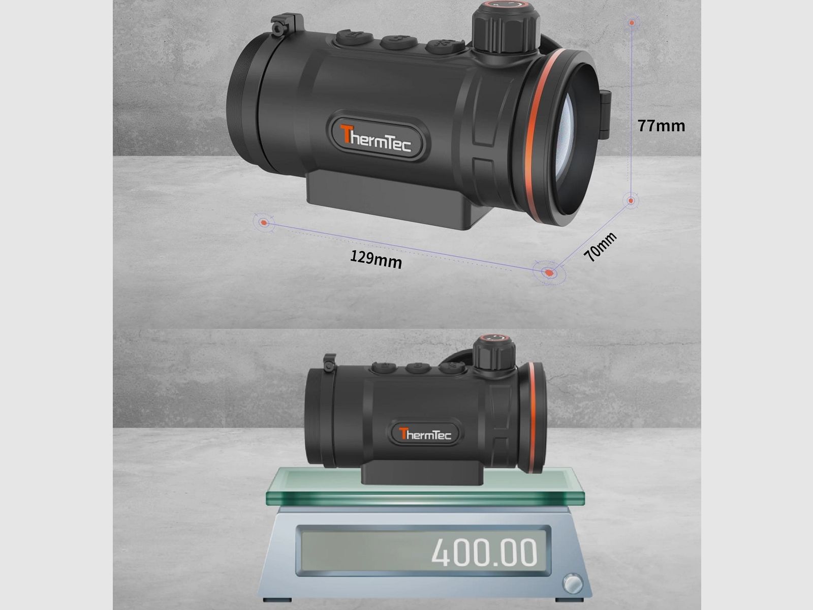 Thermtec Hunt 335 Wärmebildvorsatzgerät 384 x 288 Pixel ≤ 20 mK NETD