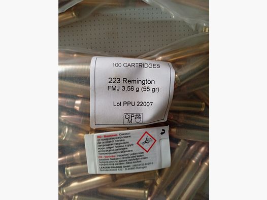 PPU .223REM. 55grs. VM BT confezione bulk da 100 pezzi