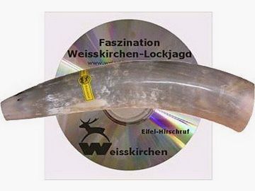 Weisskirchen Deer Call made of Ox Horn (40cm) incl. CD