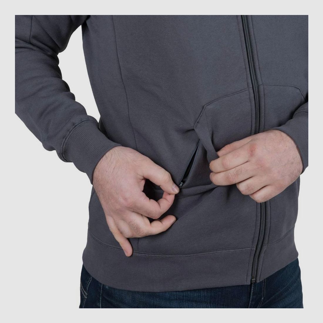 HELIKON-TEX URBAN TACTICAL HOODIE LITE (FullZip)® GRAU