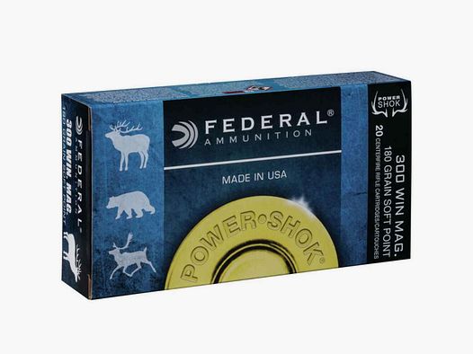 .300 Win. Mag. Teilmantel Power Shok 11,7/180 g/grs. Federal Ammunition
