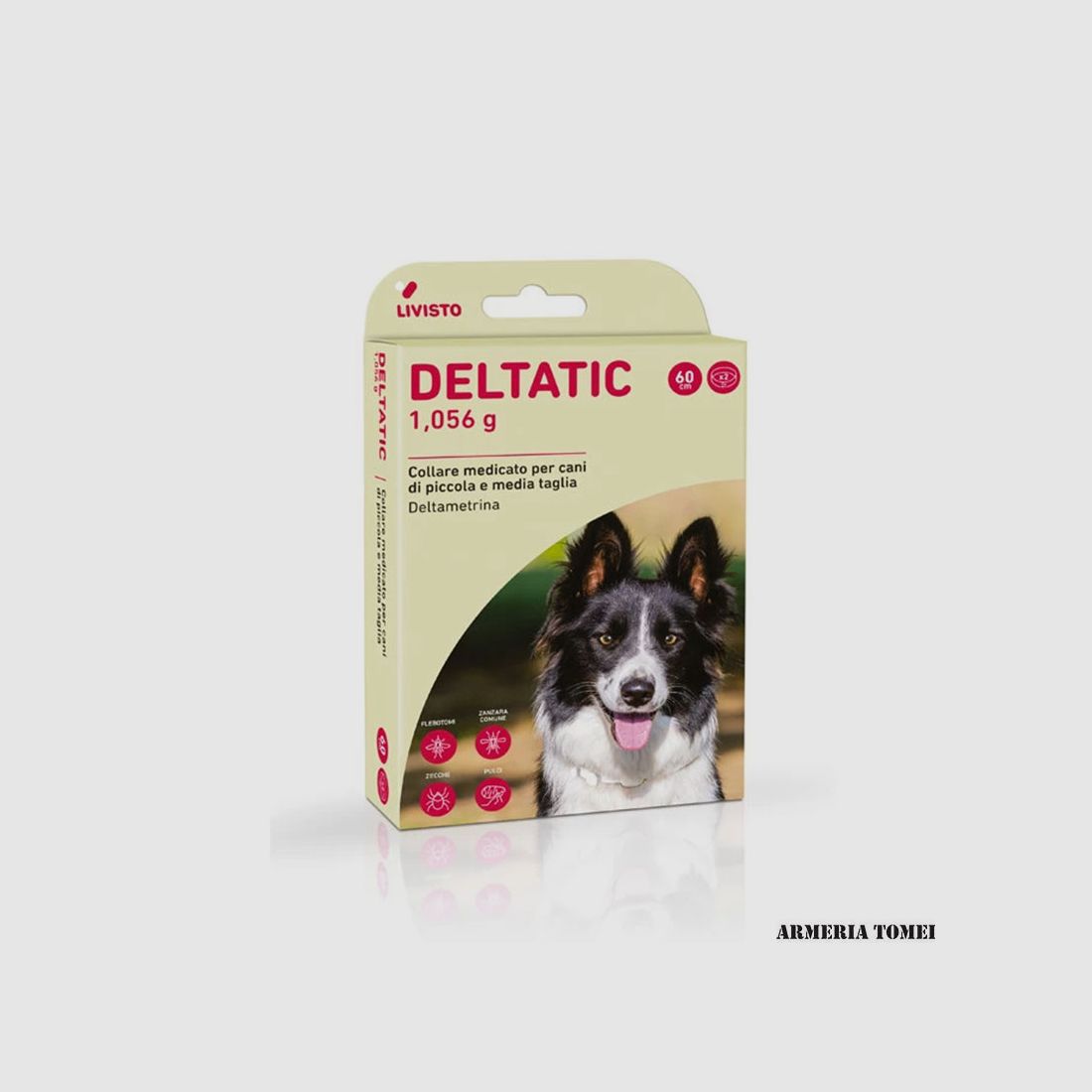 LIVISTO – DELTATIC MEDIKAMENTÖSER HALSBAND FÜR HUNDE KLEINER UND MITTLERER GRÖSSE 60 Cm 1,056 g (2 Halsbänder)