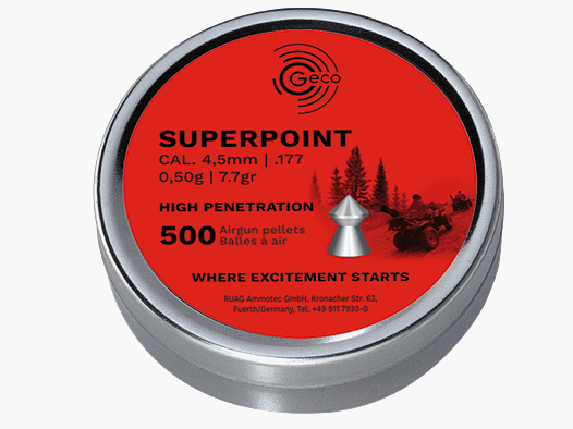 Geco Superpoint Diabolo 4,5 mm 0,50 g 500 pièces