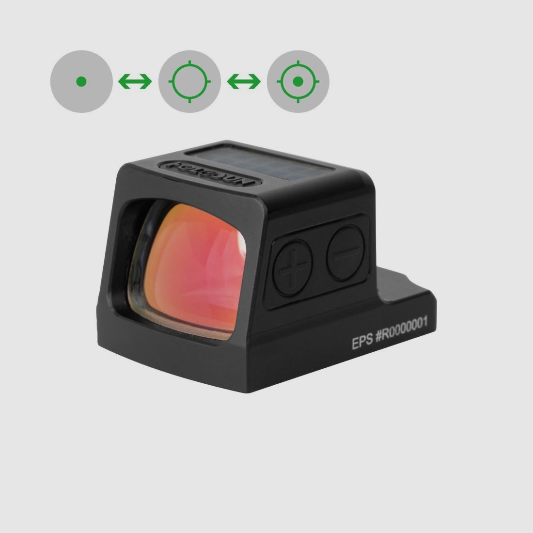 Holosun Reflexvisier EPS-GR-MRS mit grünem Wechselabsehen: 2MOA Dot, 32MOA Circledot & 32MOA Circle, Bild 1 von 7
