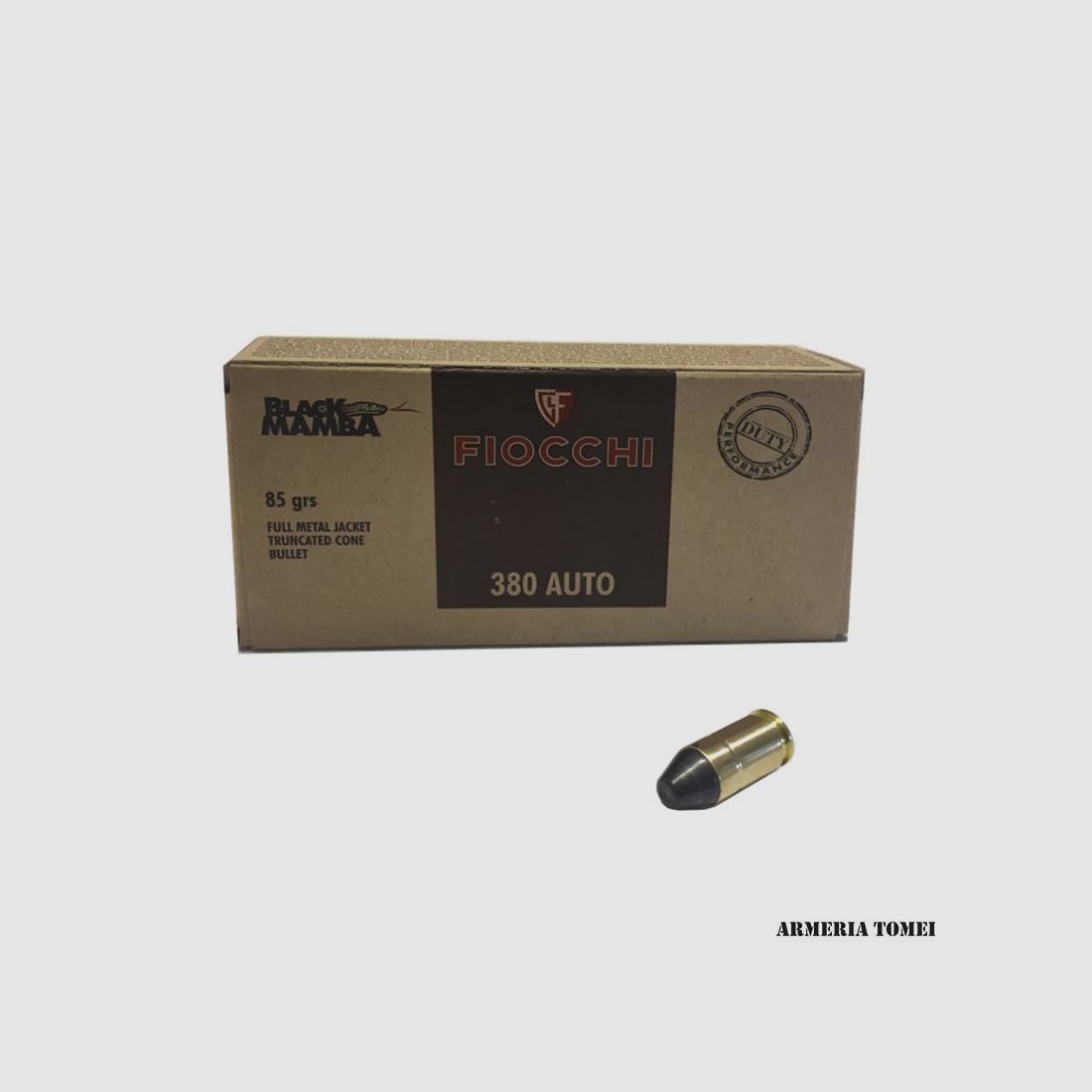 FIOCCHI – 380 AUTO 85GR VOLL-METALL-HÜLSE TRUNCATED CONE GESCHOSS