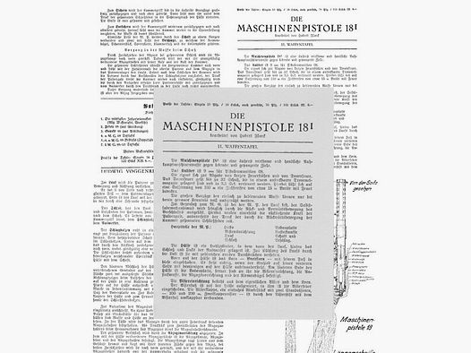 Nachdruck Taschenkarte Wehrmacht MP 18i