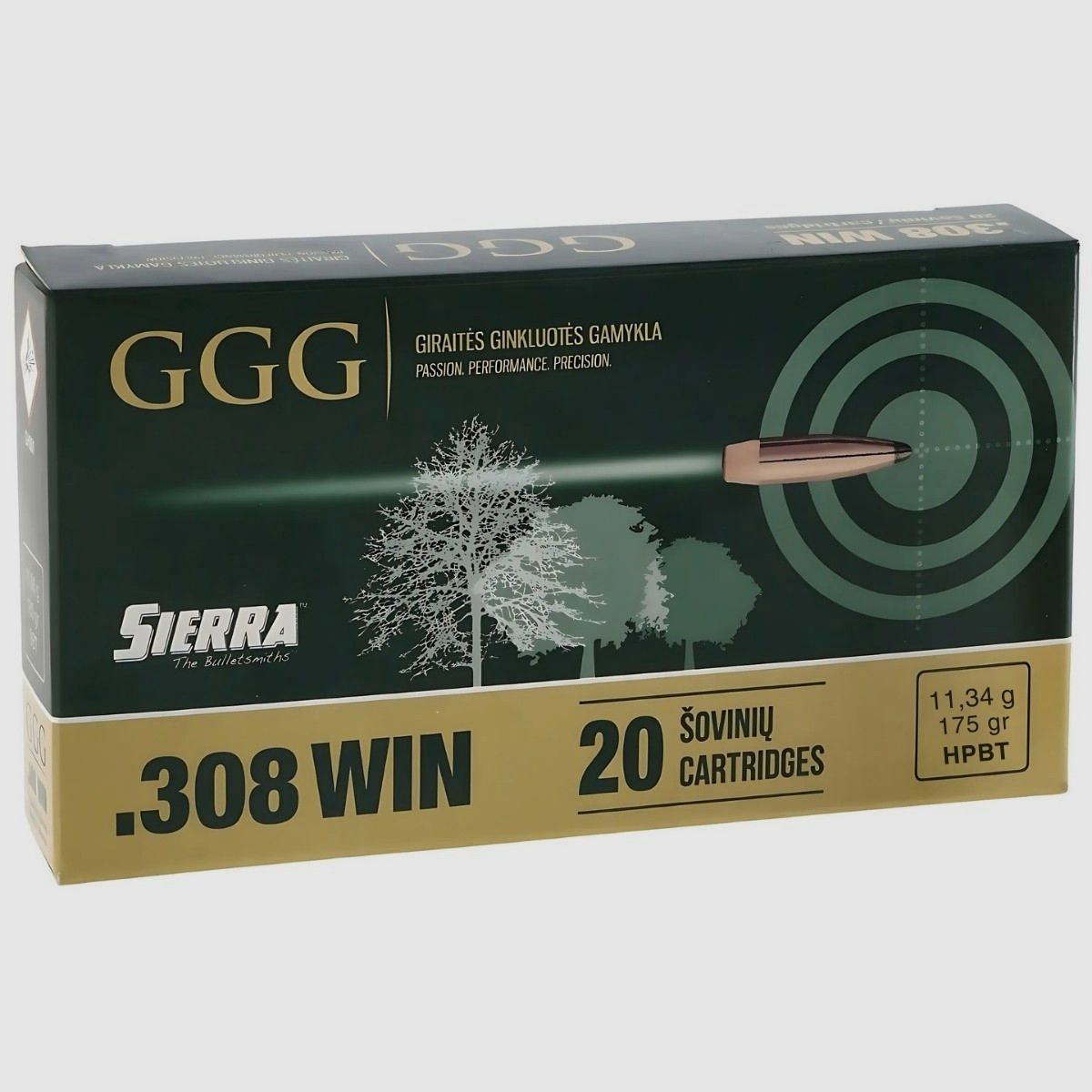 .308 Win GGG HPBT Sierra GPX15 175 gr/11,3 g (1009116), afbeelding 1 van 3