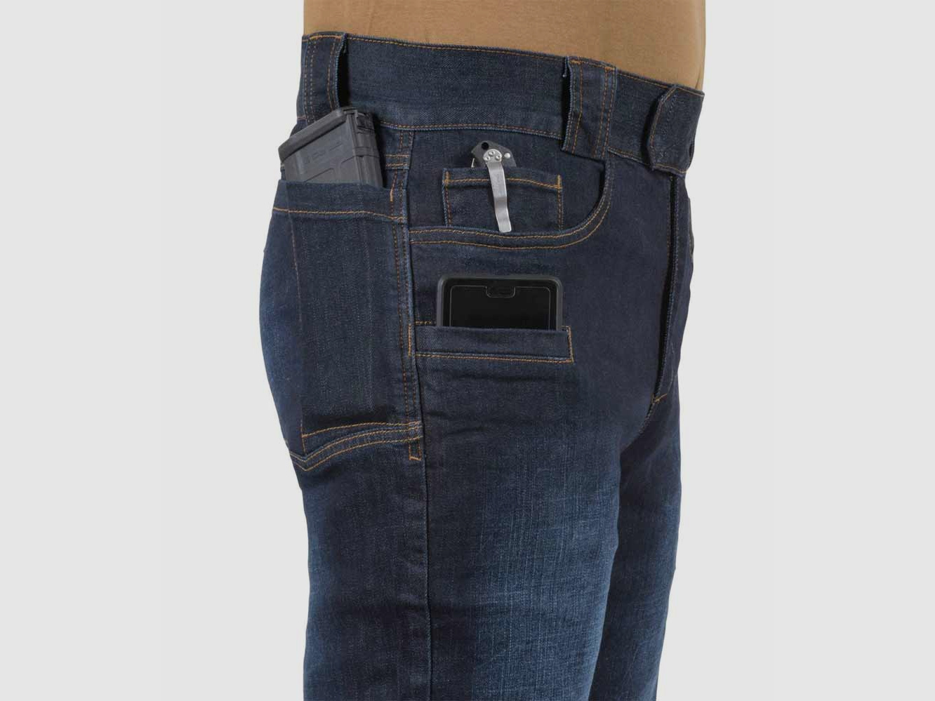 HELIKON-TEX GREYMAN TACTICAL JEANS® - DENIM MID DARK BLUE