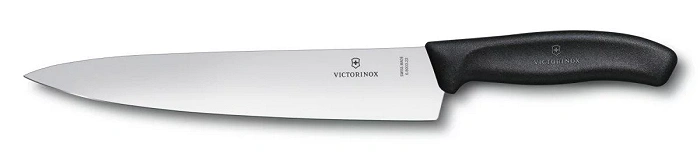 Nóż kuchenny 22 cm szerokie ostrze Classic czarny VICTORINOX, zdjęcie 1 z 4